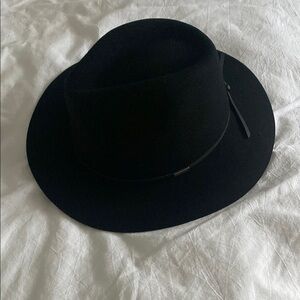 Brixton Black Wool Fedora Hat